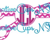 Download Items similar to Chevron Scissors Monogram Frame - Perfect ...