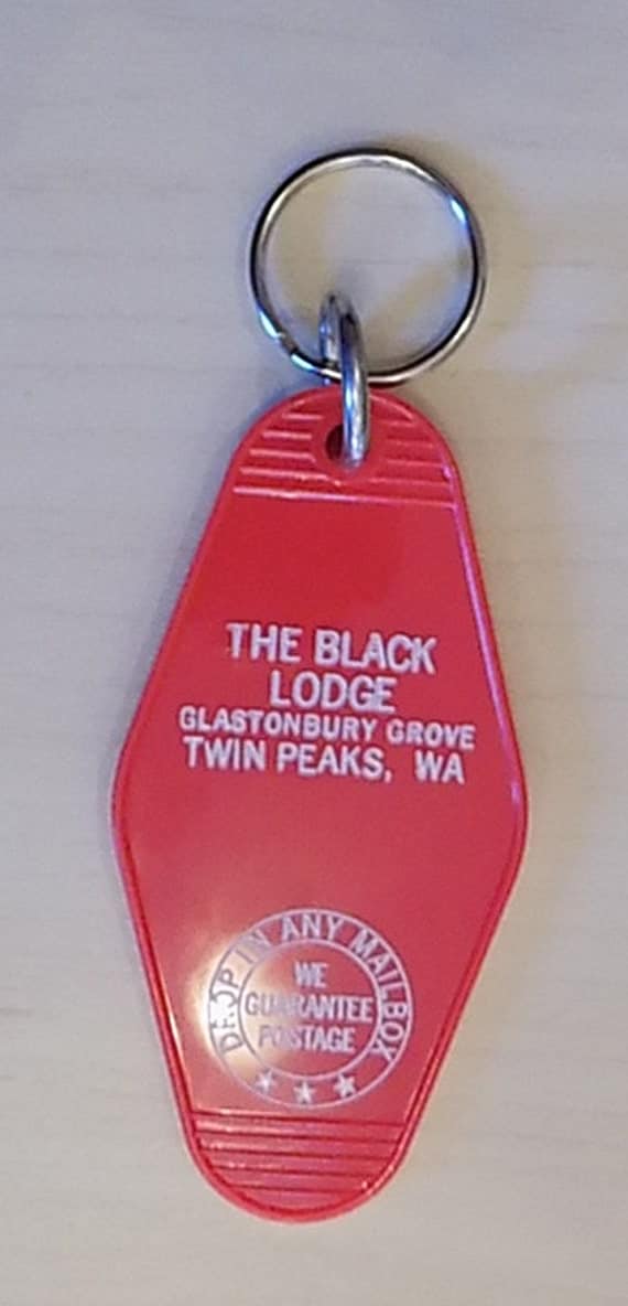 Twin Peaks Black Lodge Vintage style Keychain by RosendaleRetro