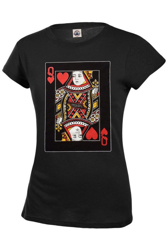 Queen queen of hearts t shirt womens