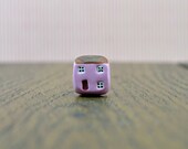 Fisherman's Cottage Bead - Pink, polymer clay house bead