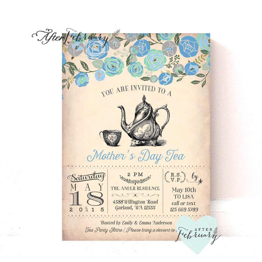 Mother's Day Tea Party Invitations 3