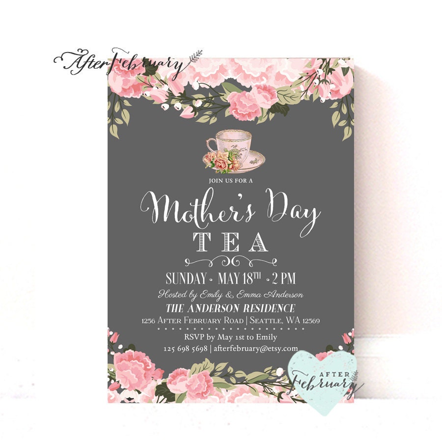 Mother's Day Tea Party Invitations 1