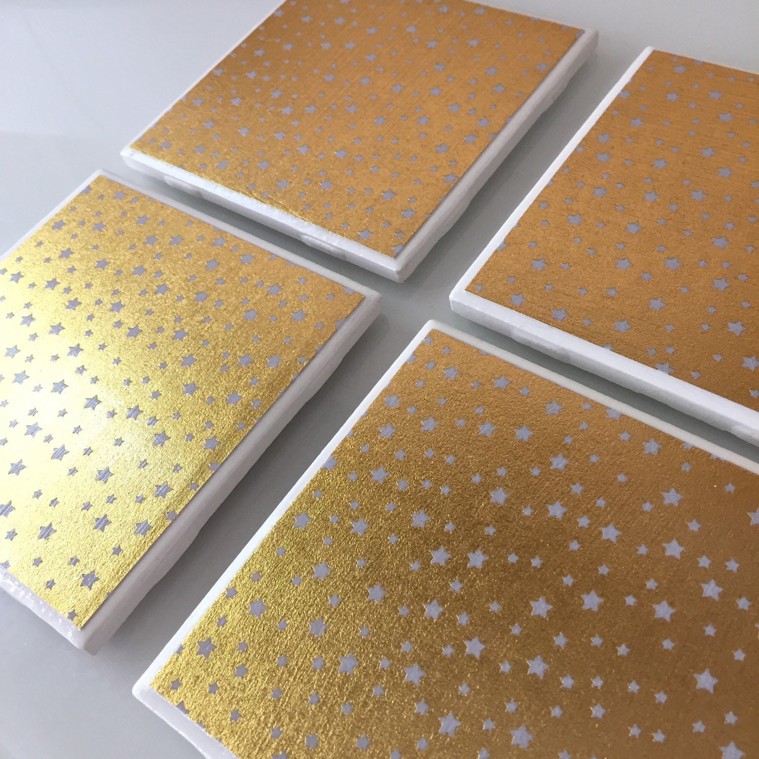 Gold Star Coasters Coasters Tile Coasters Christmas
