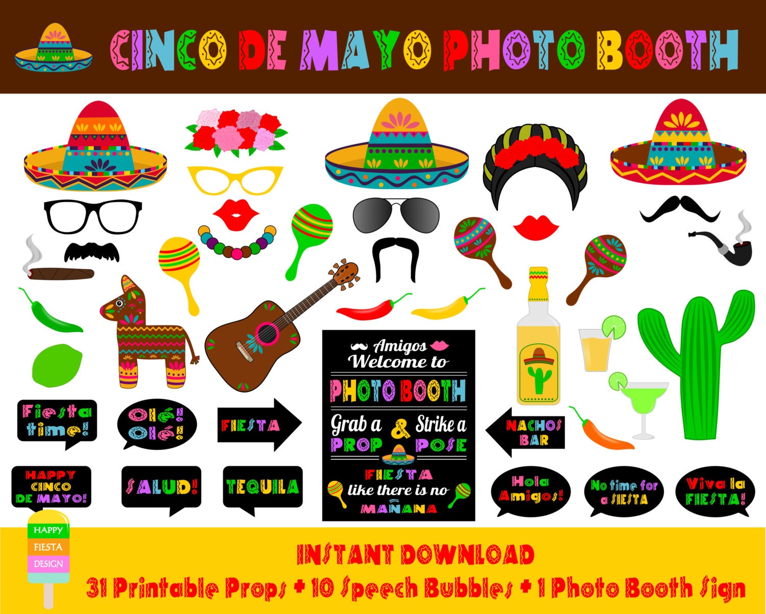 props photo travel themed booth Mayo Cinco Booth De Photo PRINTABLE PropsPhoto Booth