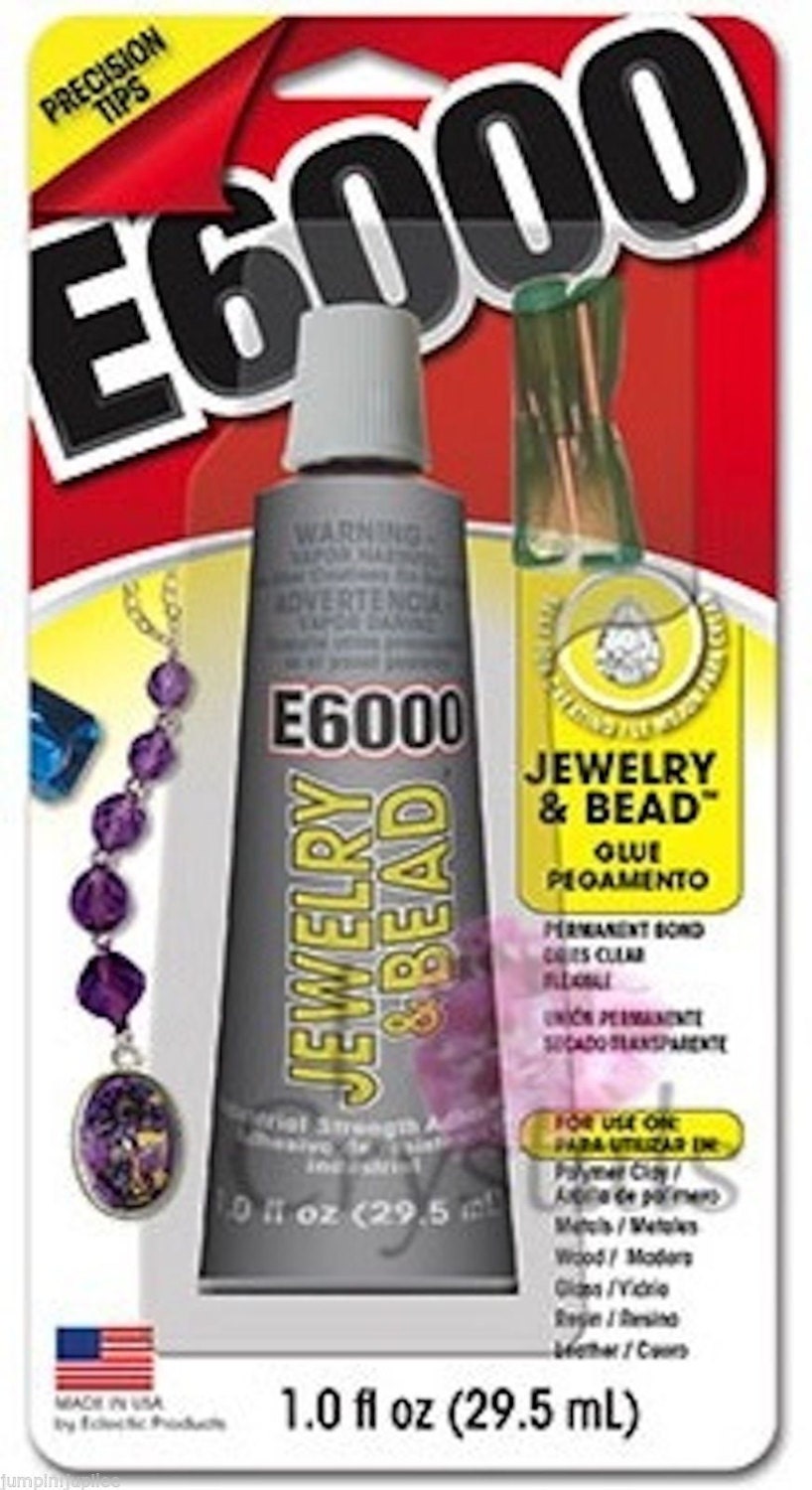 E6000 Jewelry & Bead 1oz w/tips Adhesive Permanent Rhinestone