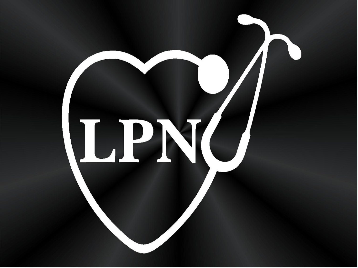 LPN Decals Stethoscope Nurse Tablet Laptop Wall Truck