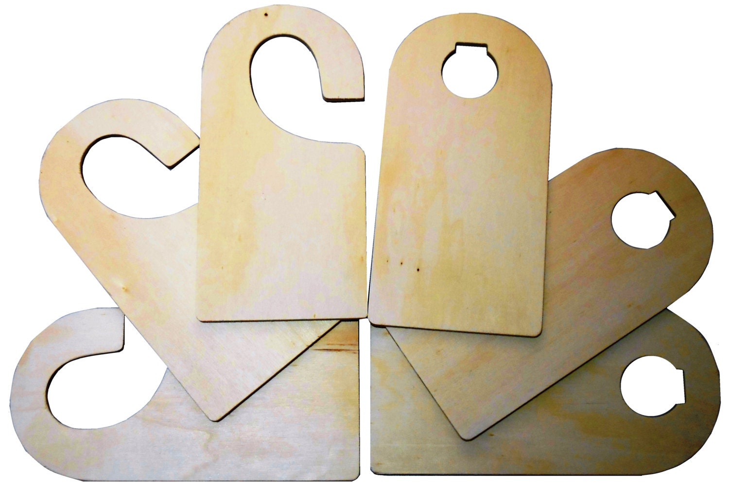 6 X Wooden Door Sign Blank Art & Kids Craft by OceanaCrafts