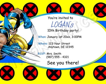 Wolverine Birthday Party Invitations 10