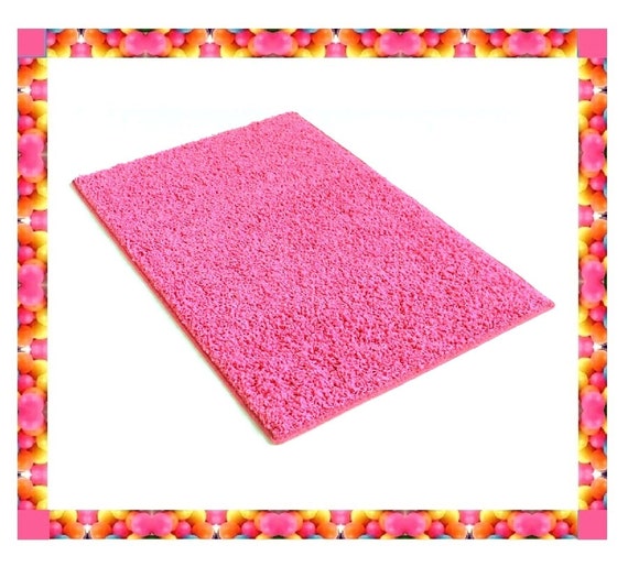 Rectangle Bubble Gum Pink Twisted Shag Carpet by KoeckritzRugs