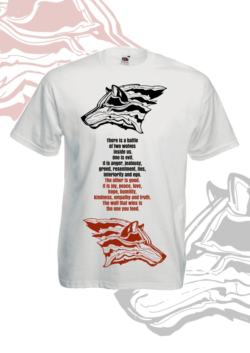 indian wolf t shirt