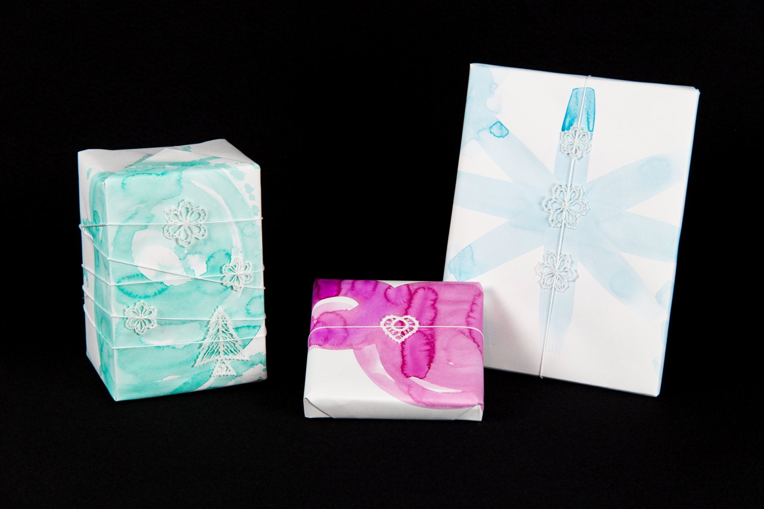 Lace Christmas Package Decoration - Gift Wrap (3 pieces)