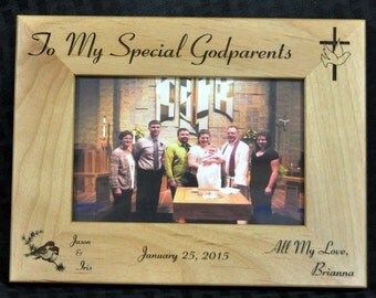 Baptism Gift. Baptism Frame. Godparents Gift. Godfather Gift. Godmother Gift. Godparents Frame. Picture Frame. Baptism. Made In USA