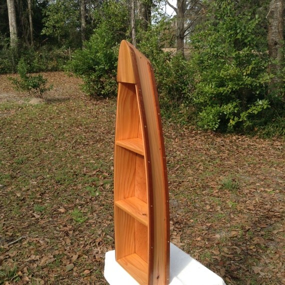 Solid Cedar Wooden Boat Shelf Rowboat Shelf by RabonRiverRunners