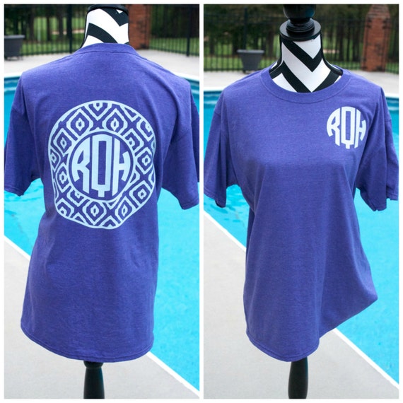 monogram sizing for shirts