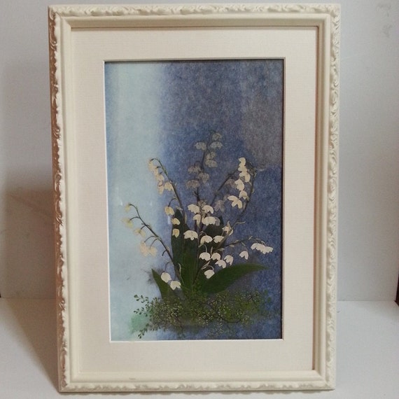 SUZURAN Japanese oshibana artPressed flower by JapaneseOshibanaArt