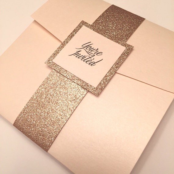 Items similar to Light Coral Wedding Invitation, Coral and ...