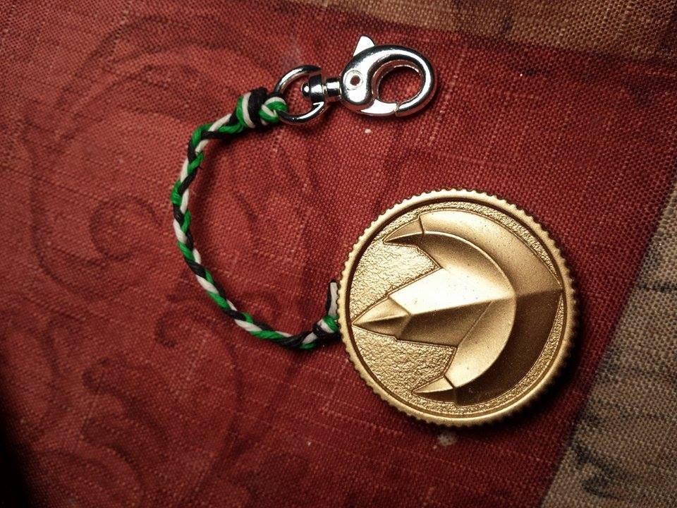 Mighty Morphin Power Rangers double sided keychain