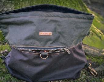 Fernweh UK Wax Cotton Canvas Rock Climbing Boulder Bag, chalk bag, chalk pot, bouldering, rock climbing