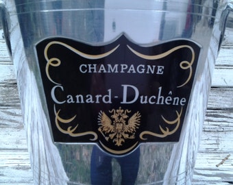 Vintage French Champagne Bucket aluminum Champagne Ice Bucket / french champagne Canard-duchene / apartment Paris