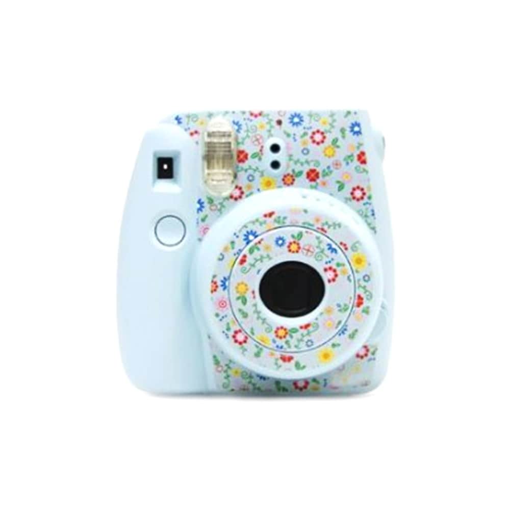 Camera Sticker Fujifilm Instax Mini 8 Camera Decal Blue Floral