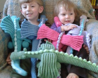 crochet dragon plush toy - choose your colors