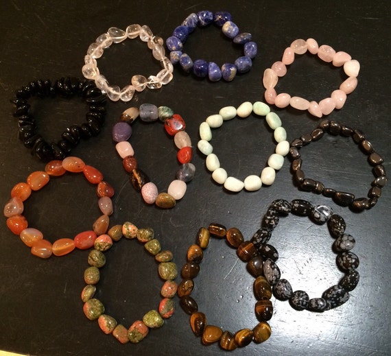 Healing Crystal Bracelets Gemstone Bracelet by NewMoonBeginnings