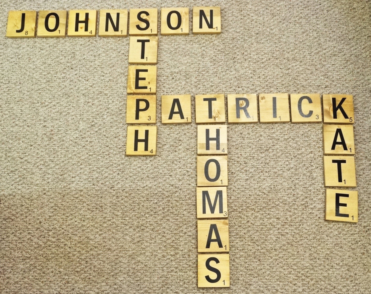 Scrabble Tiles Large 5x5 Wall Decor / Ready to Hang or Stand