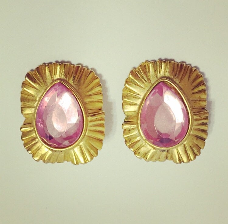 Vtg Costume Jewelry Clip on Earrings