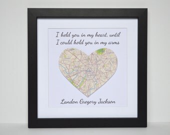 New Baby Gift- Childs Room Decor, Baby Shower Gift, Nursery Room Decor, Adoption Gift, Baptism Gift, Map Decor, Personalized Newborn Gift