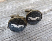 ON SALE 20% OFF Mustache Cufflinks - Mustache Cufflinks For Men - Men's Jewelry - Men's Accessories - Gift For Men's - Groomsman Gift