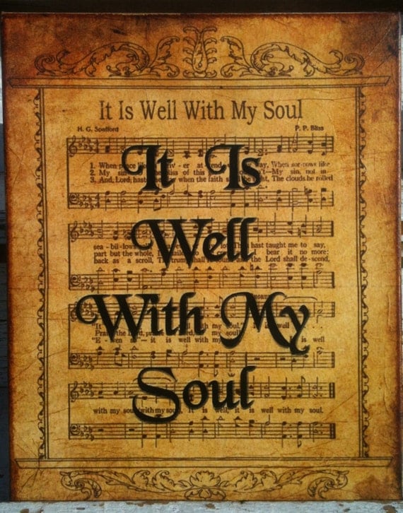 It Is Well With My Soul Hymn Transfer On Canvas