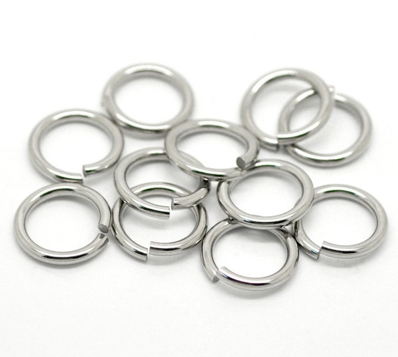 100 Stainless Steel Open Jump Rings Multi Size by SmallPacks