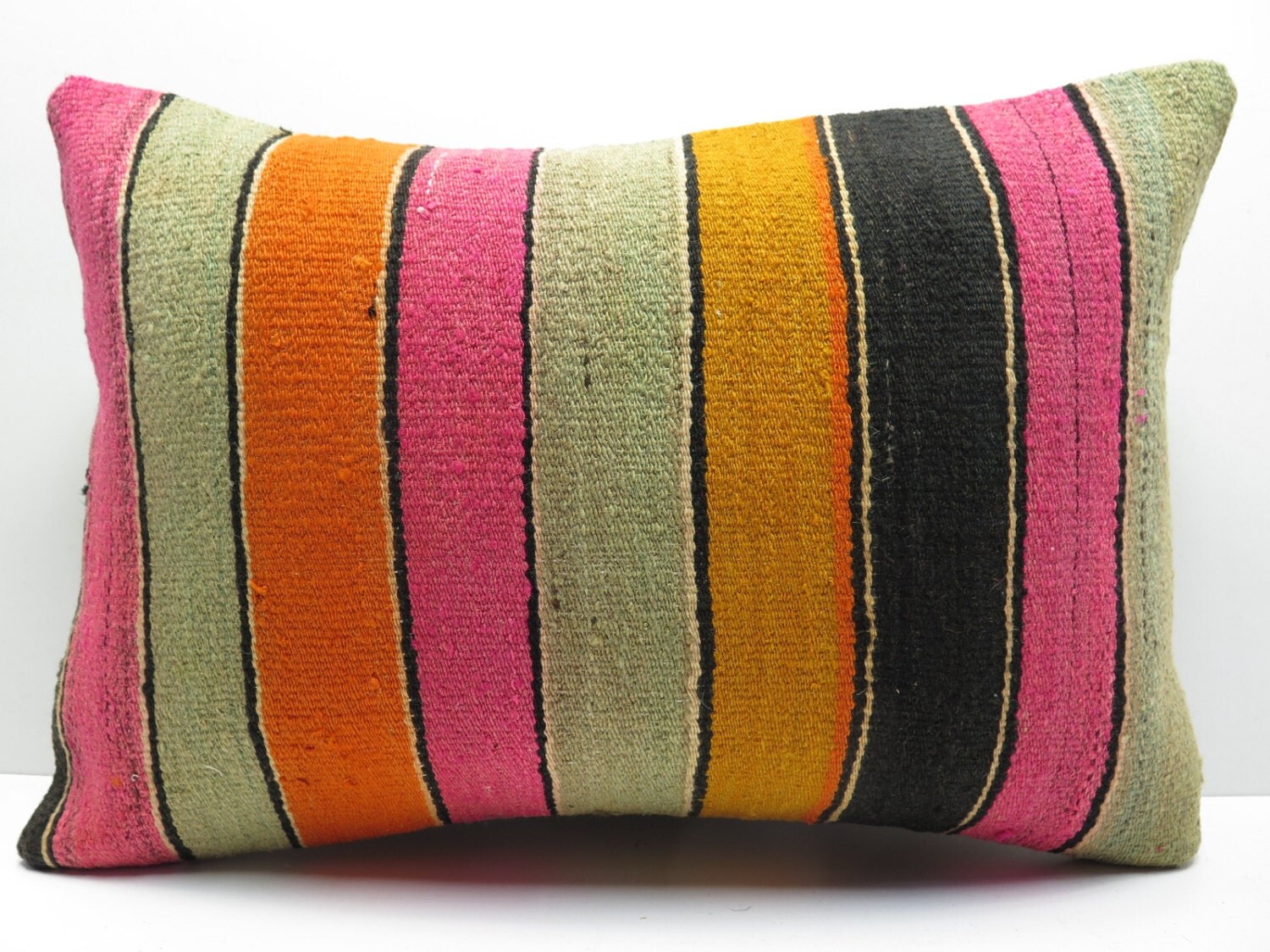 14x20 Kilim Lumbar Pillow Lumbar Kilim Pillow by TurkishLoom