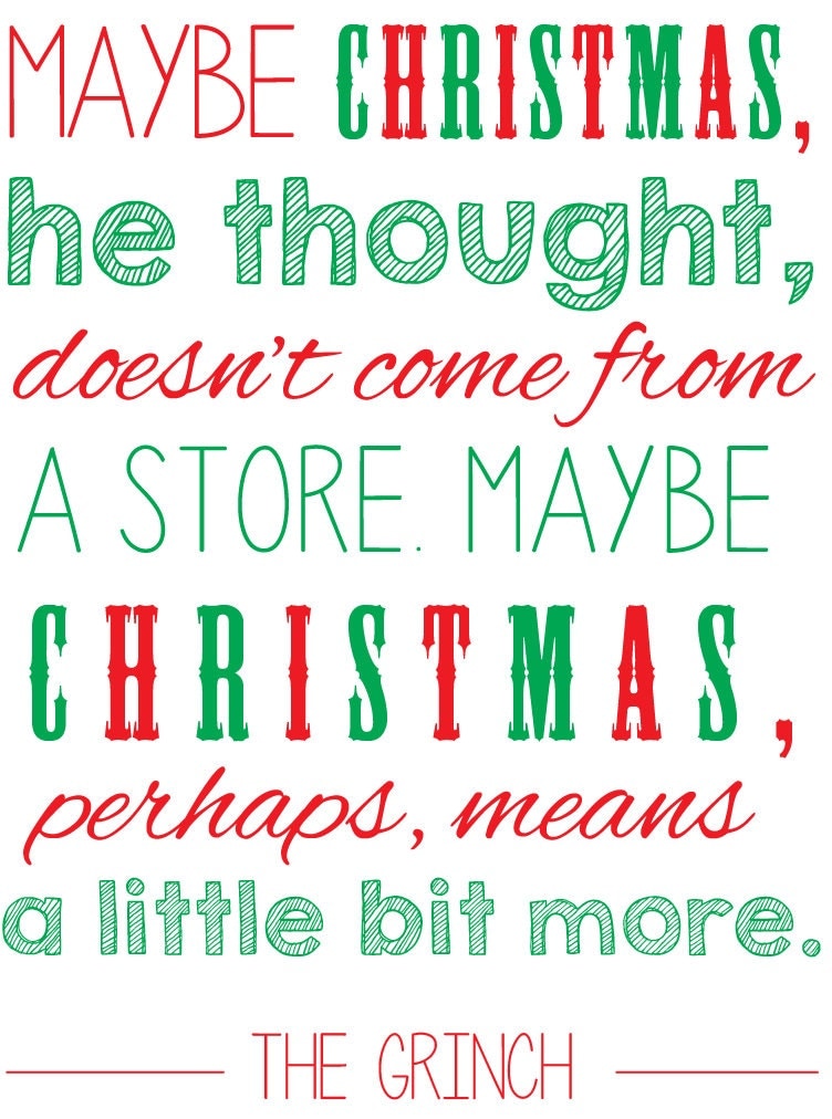 Maybe Christmas The Grinch Digital File By Ardentprint On Etsy