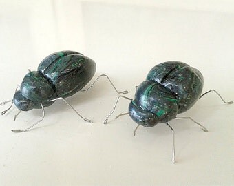 model insects clay scarab model clay bug model bug beetle bug insect garden figurine