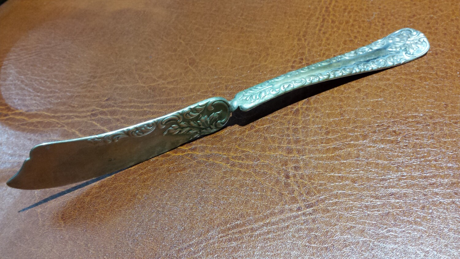 Antique ROGERS 1891 PORTLAND Twisted Handle Master Butter Knife 7