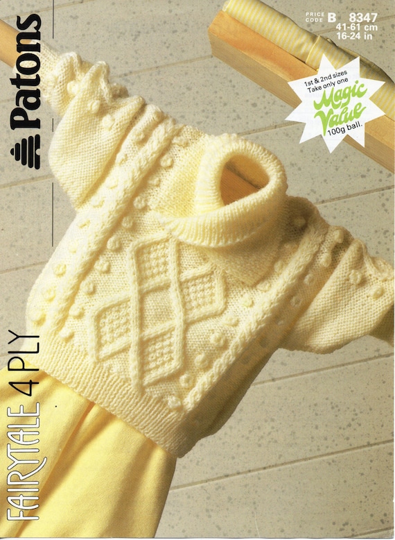 baby cable shawl collar sweater knitting pattern pdf baby aran