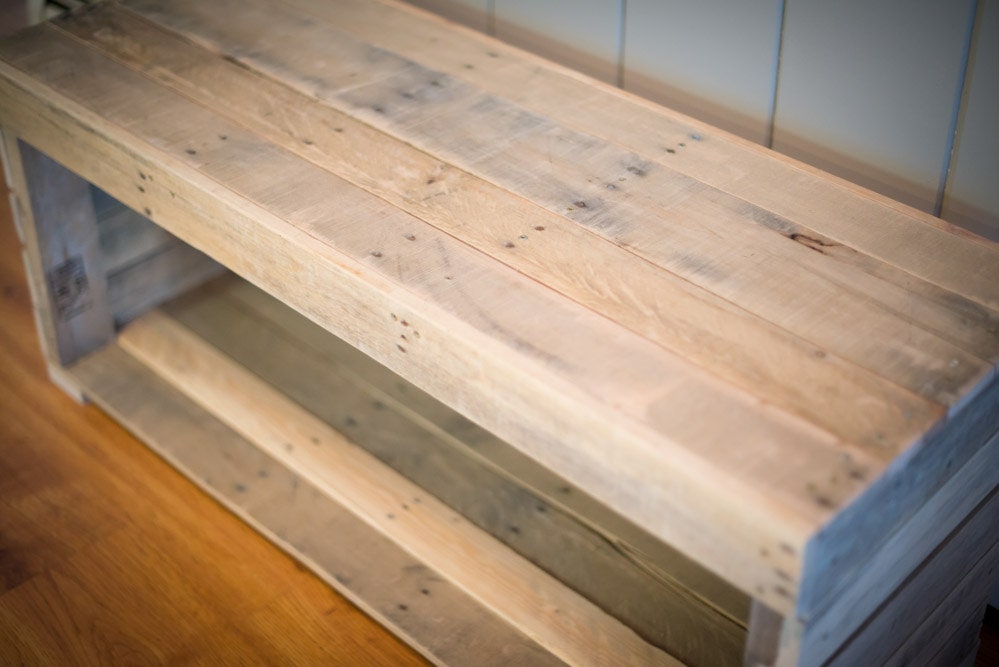 Rustic Pallet Bench Mudroom Bench by RecycledPallet on Etsy
