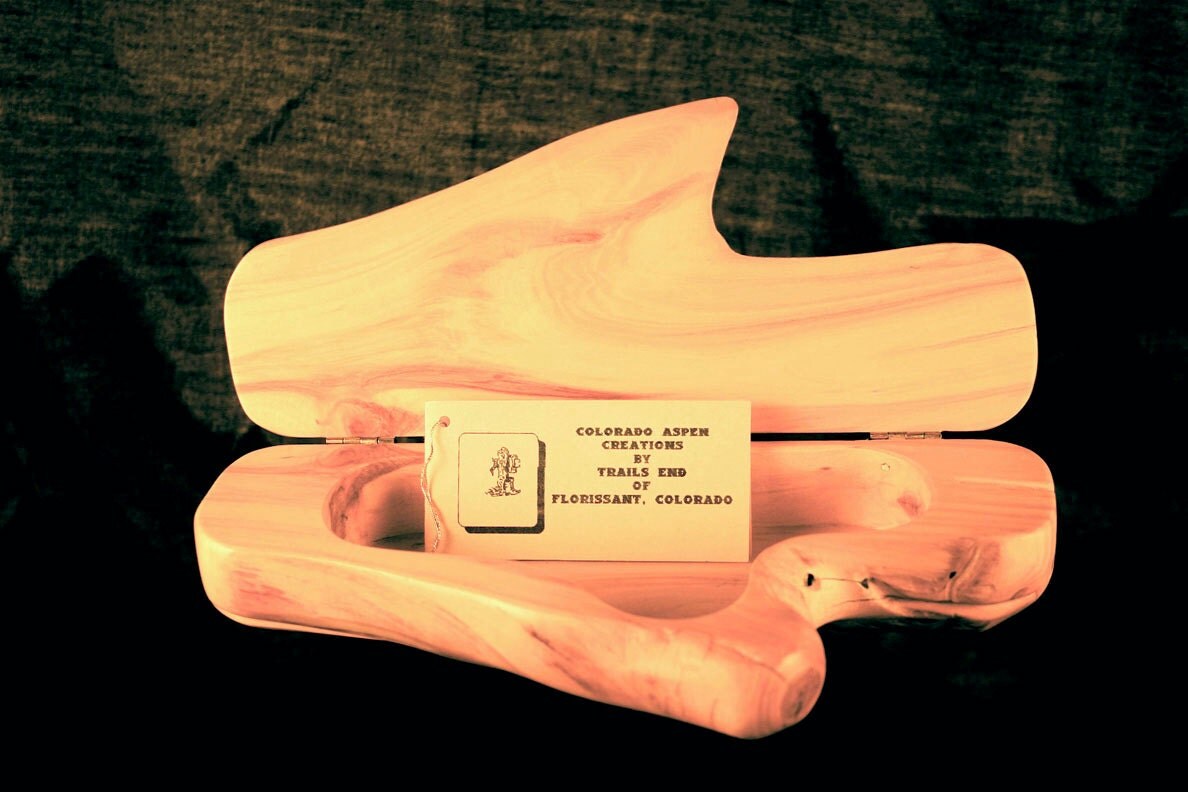 Signed Vintage Aspen Wood Jewelry Box Haute Juice