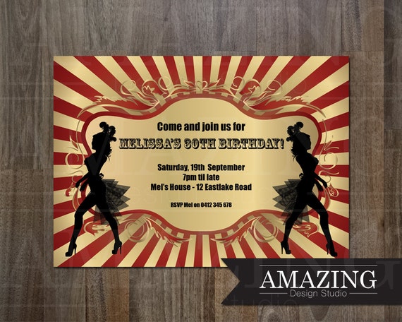 Burlesque Invitation Templates Free 9