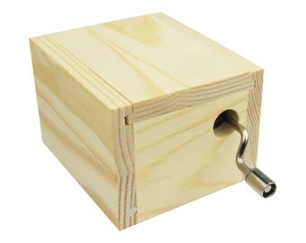 Musical Wooden Box Hand Crank Music Box DIY Customize Base