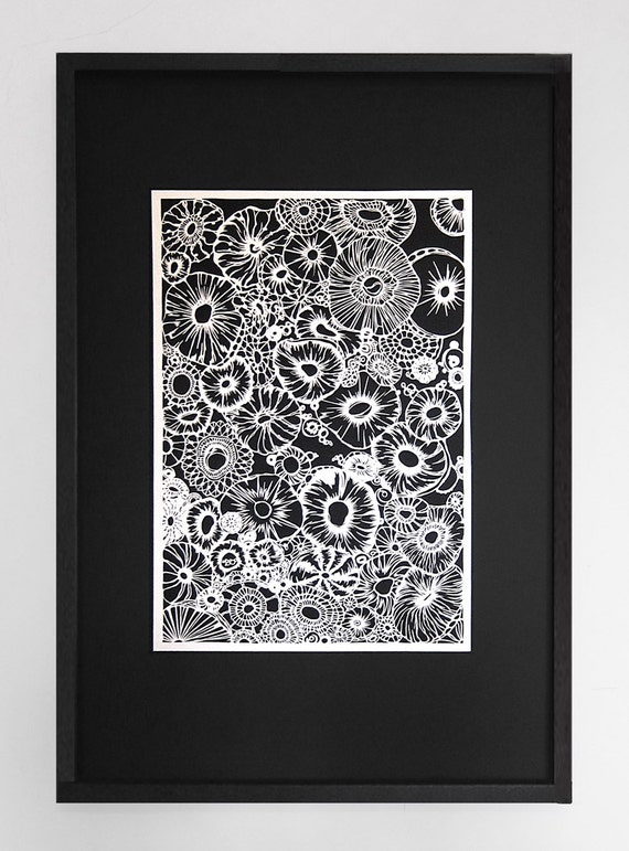 hand cut paper art paper wall art black and white wall art