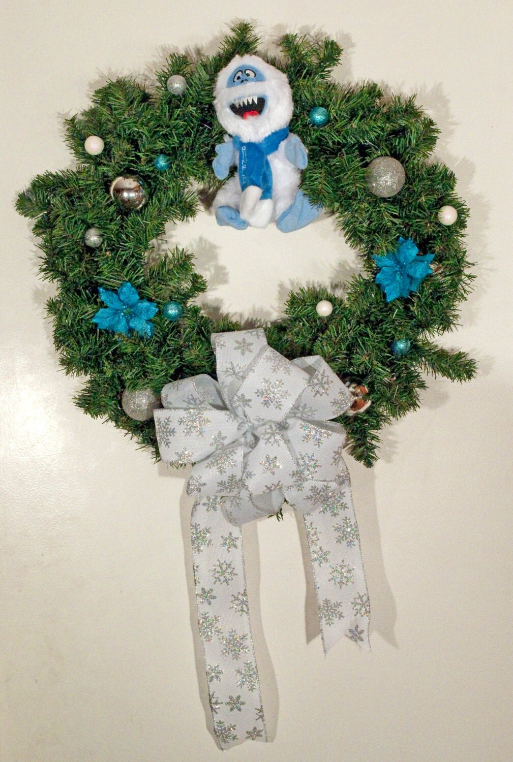 Bumble Abominable Snowman Christmas Holiday Wreath