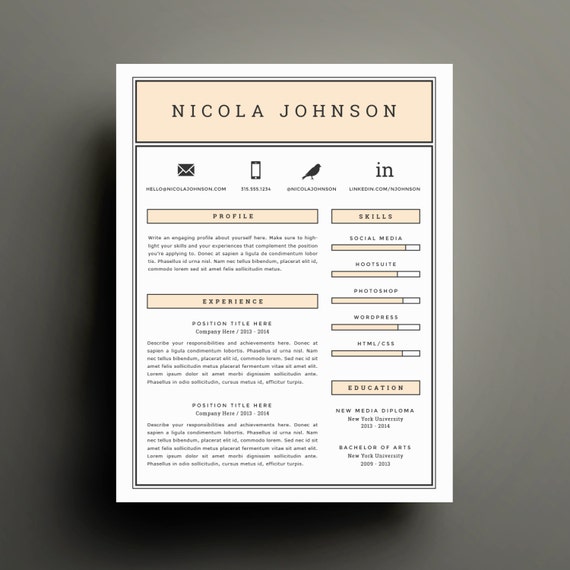 creative resume template and cover letter by refineryresumeco