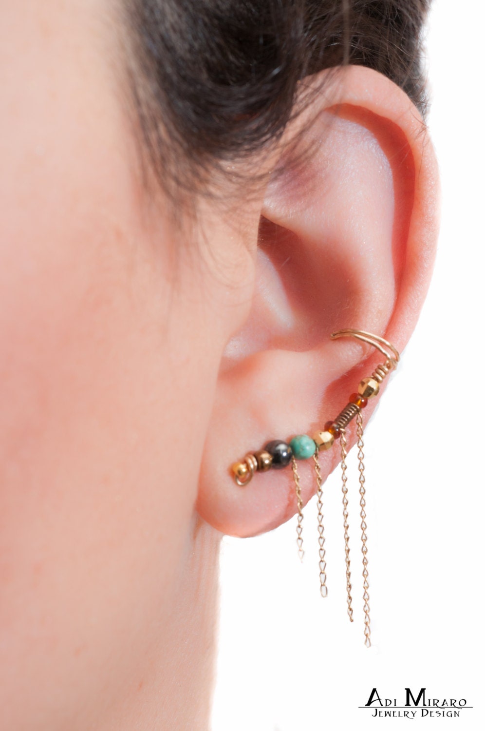 Gold Ear Climber Earring Unique gift for her Christmas gifts