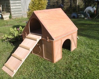 wooden rabbit hideaway