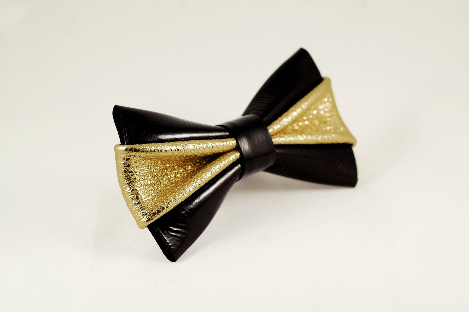 Black & Gold Bow Tie Wonderful and one of a kind unique by LimeG