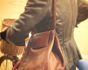 Items similar to Brown leather bag - Italian brown leather tote