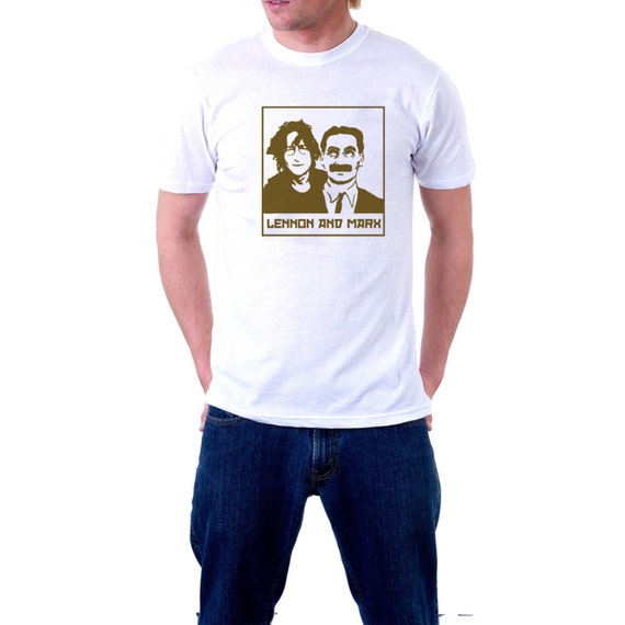 Lennon and Marx T-shirt. Music Movies. John & Groucho by SillyTees