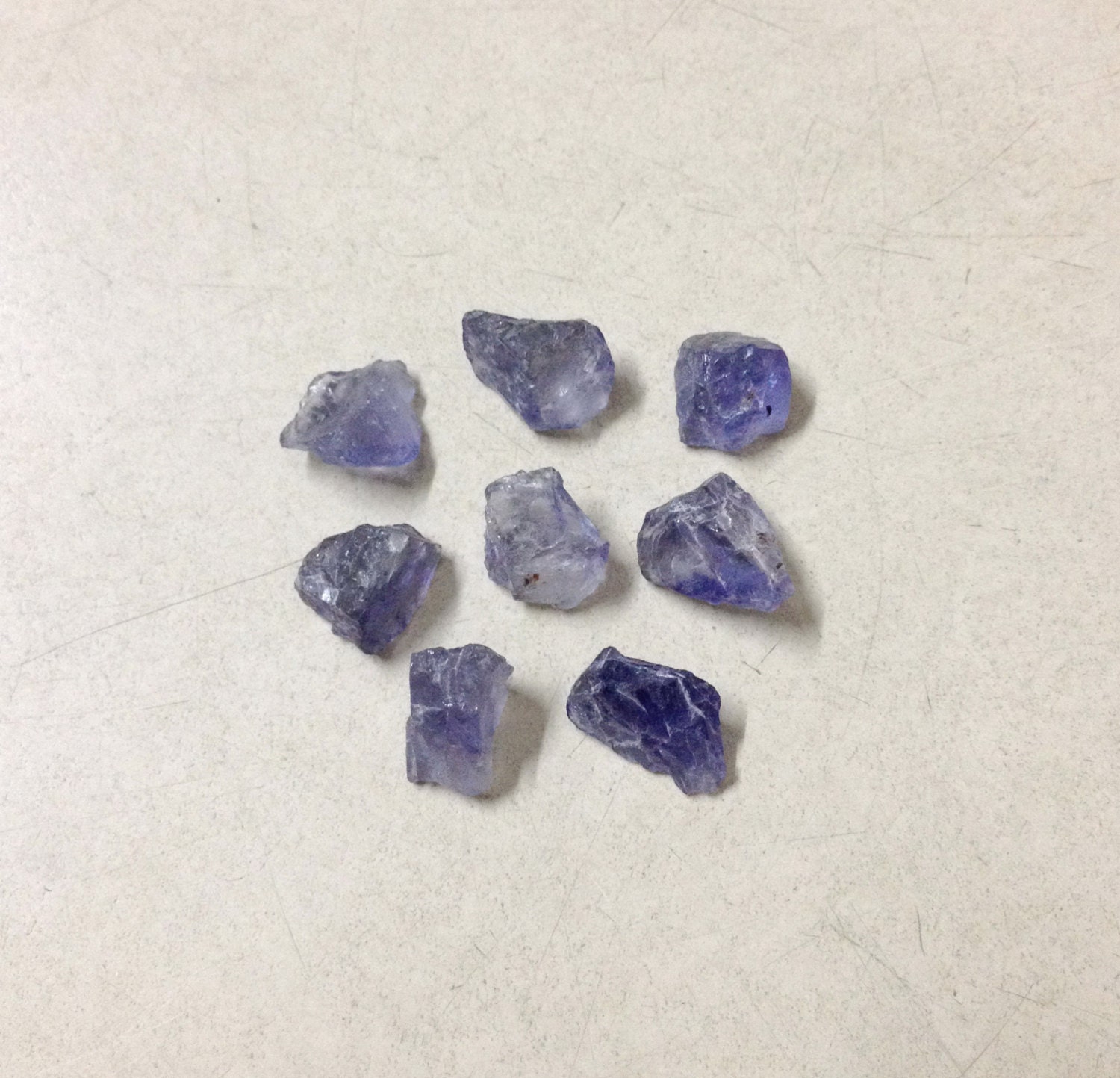 8 pieces Rough iolite crystals raw iolite // by TheCrystalFamily